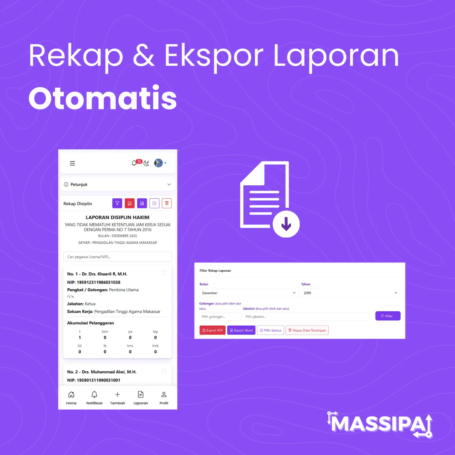 Rekap dan Ekspor Laporan Otomatis